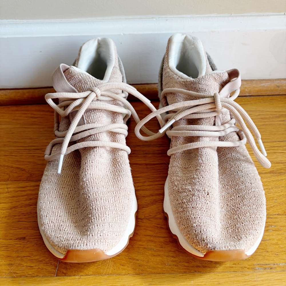 Sorel | Women’s Kinetic Lace-Up Sneakers Shoes Walking Natural Tan Size 9.5 - Picture 4 of 11